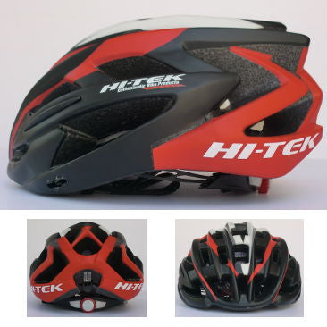 Casco HI-TEK ELITE Rojo/Negro/Blanco S 34 Vents 225g