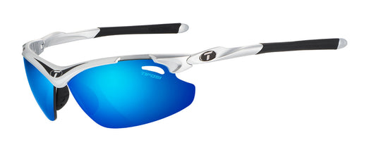 Lentes Tifosi Tyrant 2.0 Crystal Plata/Negro POLARIZADO Clarion azul