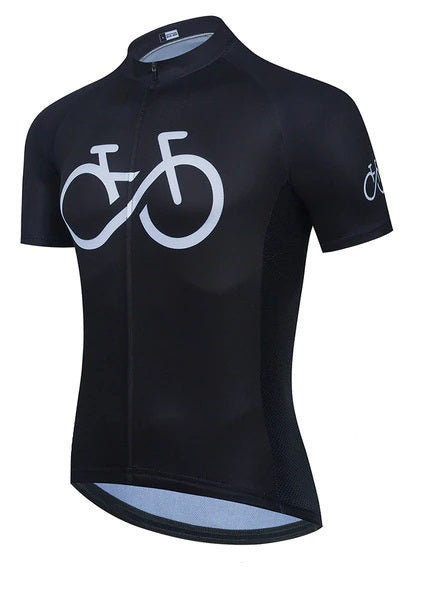 Jersey BIKE FOREVER Negro/Blanco Cierre completo