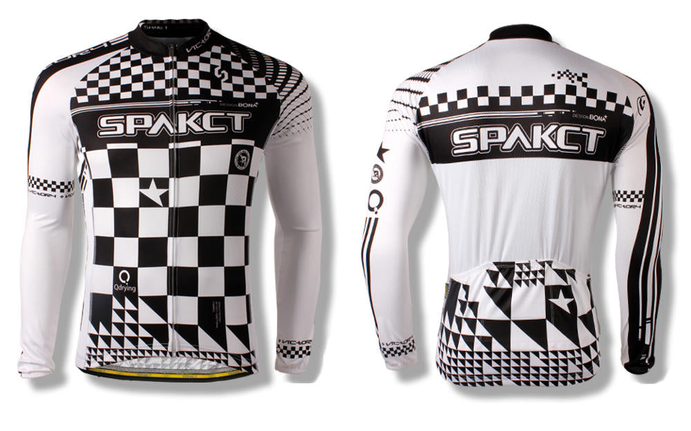 Jersey Manga Larga SPAKCT Cuadros Negro/Blanco