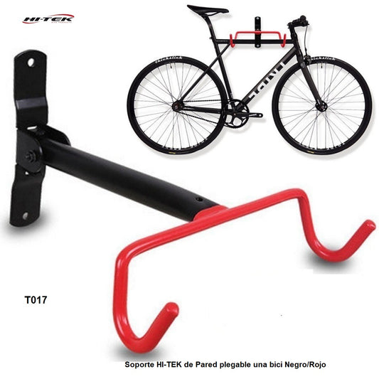 Soporte HI-TEK de Pared plegable una bici Negro/Rojo