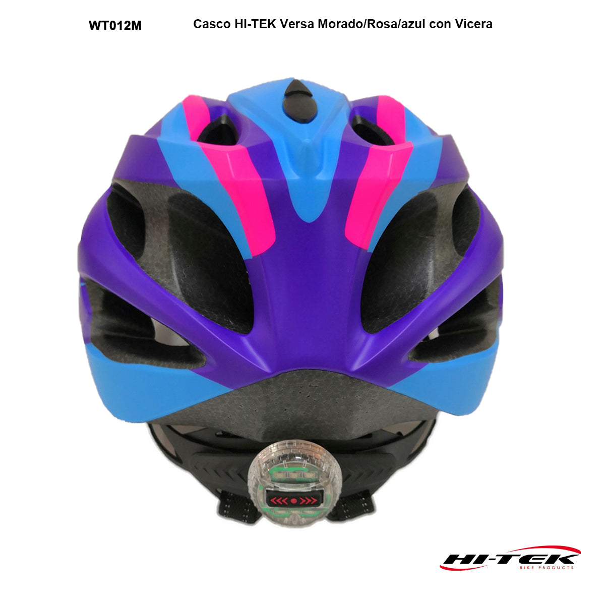 Casco HI-TEK Versa Morado/Rosa/azul con Vicera