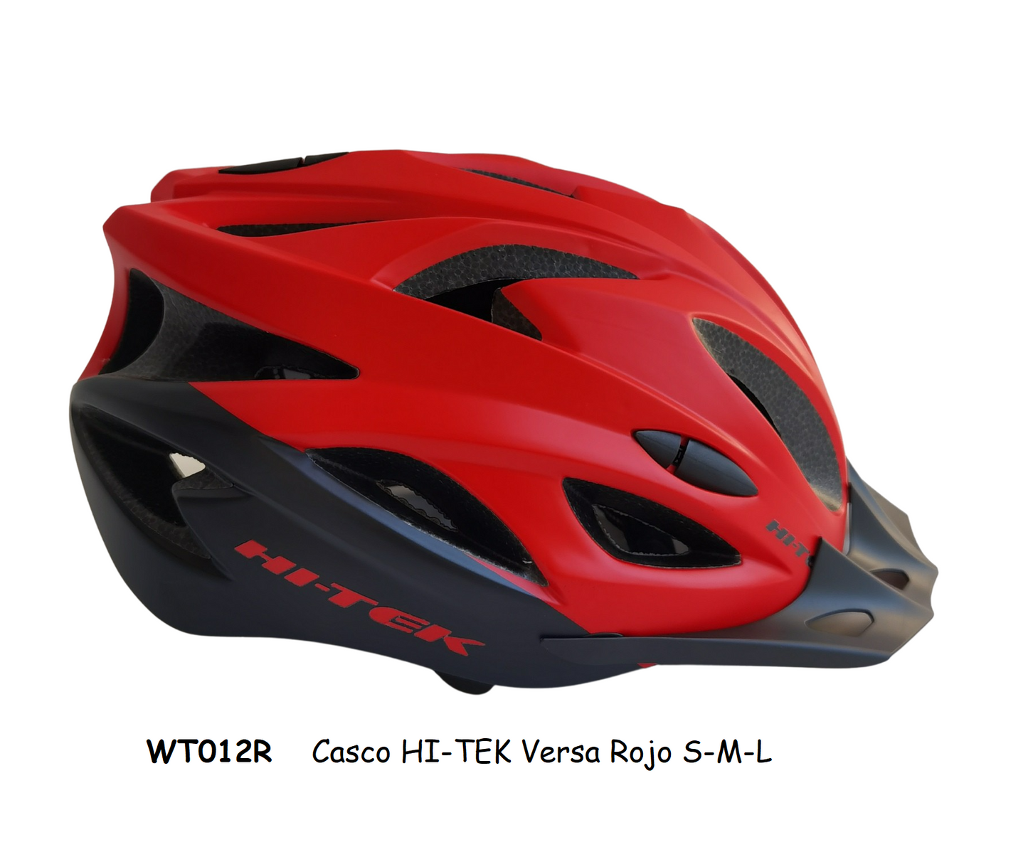 Casco HI-TEK Versa Rojo/Negro con Vicera